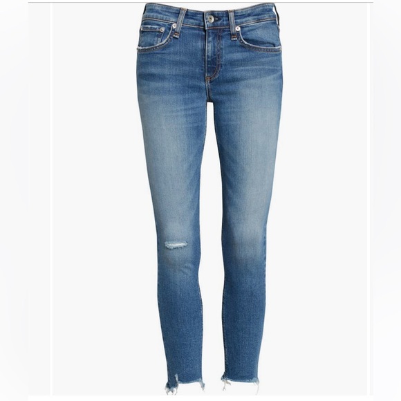 rag & bone Cate Ripped Raw Hem Ankle Skinny Jeans (Mick) 23 - Picture 5 of 11